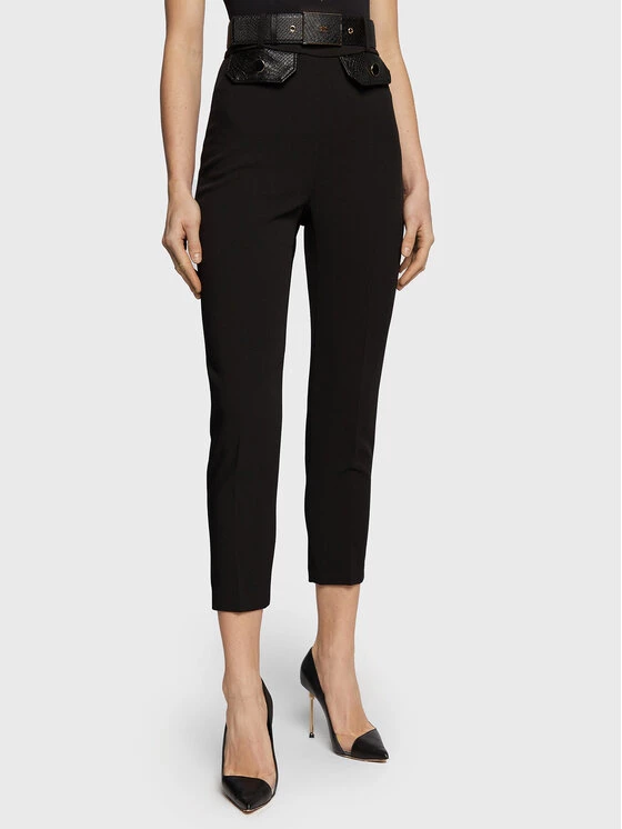 Elisabetta Franchi Γυναίκες Υφασμάτινα Παντελόνια Παντελόνι υφασμάτινο PA-041-27E2-V340 Μαύρο Slim Fit 1 Elisabetta Franchi Γυναίκες Υφασμάτινα Παντελόνια Παντελόνι υφασμάτινο PA-041-27E2-V340 Μαύρο Slim Fit