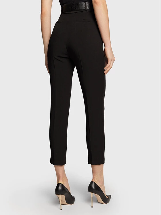 Elisabetta Franchi Γυναίκες Υφασμάτινα Παντελόνια Παντελόνι υφασμάτινο PA-041-27E2-V340 Μαύρο Slim Fit 3 Elisabetta Franchi Γυναίκες Υφασμάτινα Παντελόνια Παντελόνι υφασμάτινο PA-041-27E2-V340 Μαύρο Slim Fit - Image 3