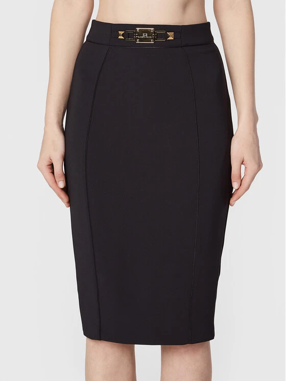 Elisabetta Franchi Γυναίκες Φούστες Pencil Φούστα Pencil GO-495-27E2-V330 Μαύρο Slim Fit 1 Elisabetta Franchi Γυναίκες Φούστες Pencil Φούστα Pencil GO-495-27E2-V330 Μαύρο Slim Fit