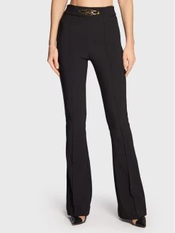 Elisabetta Franchi Γυναίκες Υφασμάτινα Παντελόνια Παντελόνι υφασμάτινο PA-036-27E2-V360 Μαύρο Slim Fit