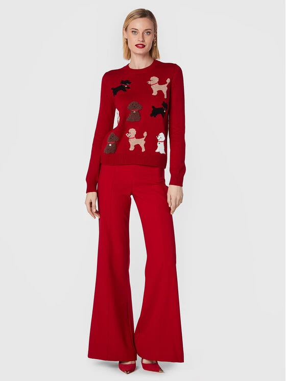 Elisabetta Franchi Γυναίκες Υφασμάτινα Παντελόνια Παντελόνι υφασμάτινο PA-039-27E2-V340 Κόκκινο Regular Fit 2 Elisabetta Franchi Γυναίκες Υφασμάτινα Παντελόνια Παντελόνι υφασμάτινο PA-039-27E2-V340 Κόκκινο Regular Fit - Image 2