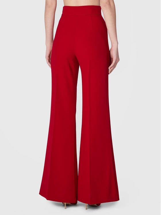 Elisabetta Franchi Γυναίκες Υφασμάτινα Παντελόνια Παντελόνι υφασμάτινο PA-039-27E2-V340 Κόκκινο Regular Fit 3 Elisabetta Franchi Γυναίκες Υφασμάτινα Παντελόνια Παντελόνι υφασμάτινο PA-039-27E2-V340 Κόκκινο Regular Fit - Image 3