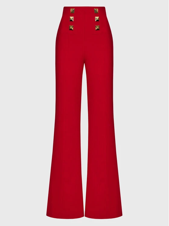 Elisabetta Franchi Γυναίκες Υφασμάτινα Παντελόνια Παντελόνι υφασμάτινο PA-039-27E2-V340 Κόκκινο Regular Fit 6 Elisabetta Franchi Γυναίκες Υφασμάτινα Παντελόνια Παντελόνι υφασμάτινο PA-039-27E2-V340 Κόκκινο Regular Fit - Image 6