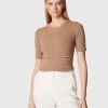 Elisabetta Franchi Γυναίκες Πουλόβερ MK-48S-26E2-V280 Μπεζ Slim Fit