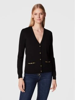 Elisabetta Franchi Γυναίκες Πουλόβερ Ζακέτα MK-52S-26E2-V320 Μαύρο Regular Fit