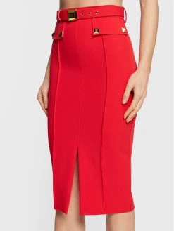 Elisabetta Franchi Γυναίκες Φούστες Pencil Φούστα Pencil GO-471-26E2-V370 Κόκκινο Slim Fit