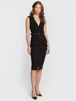 Elisabetta Franchi Γυναίκες Κοκτέιλ Φορέματα Φόρεμα κοκτέιλ AB-188-26E2-V500 Μαύρο Slim Fit