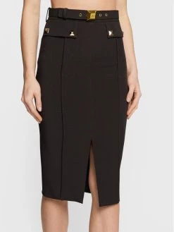 Elisabetta Franchi Γυναίκες Φούστες Pencil Φούστα Pencil GO-471-26E2-V370 Μαύρο Slim Fit