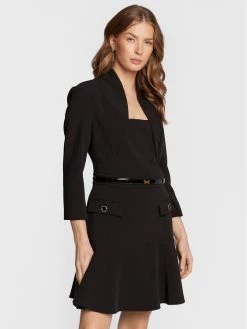 Elisabetta Franchi Γυναίκες Κοκτέιλ Φορέματα Φόρεμα κοκτέιλ AB-187-26E2-V450 Μαύρο Regular Fit