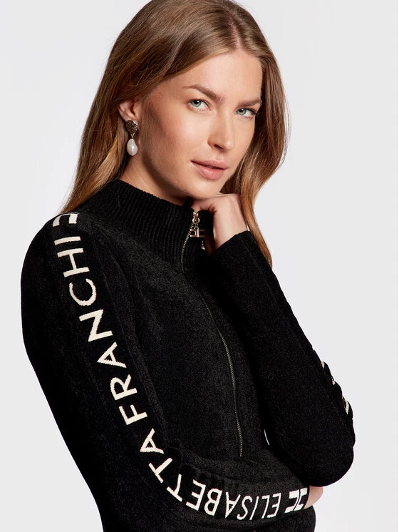 Elisabetta Franchi Γυναίκες Ζακέτες Ζακέτα MK-44S-26E2-V370 Μαύρο Slim Fit 4 Elisabetta Franchi Γυναίκες Ζακέτες Ζακέτα MK-44S-26E2-V370 Μαύρο Slim Fit - Image 4