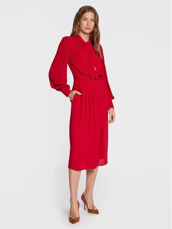 Elisabetta Franchi Γυναίκες Φορέματα σε Στυλ Πουκάμισο & Σεμιζιέ Φόρεμα πουκάμισο AB-162-26E2-V390 Κόκκινο Regular Fit 2 Elisabetta Franchi Γυναίκες Φορέματα σε Στυλ Πουκάμισο & Σεμιζιέ Φόρεμα πουκάμισο AB-162-26E2-V390 Κόκκινο Regular Fit - Image 2