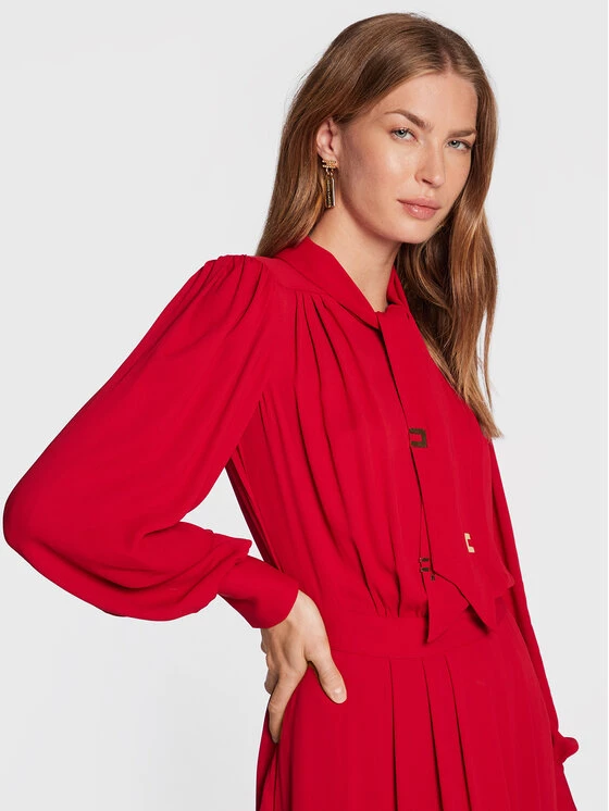 Elisabetta Franchi Γυναίκες Φορέματα σε Στυλ Πουκάμισο & Σεμιζιέ Φόρεμα πουκάμισο AB-162-26E2-V390 Κόκκινο Regular Fit 4 Elisabetta Franchi Γυναίκες Φορέματα σε Στυλ Πουκάμισο & Σεμιζιέ Φόρεμα πουκάμισο AB-162-26E2-V390 Κόκκινο Regular Fit - Image 4
