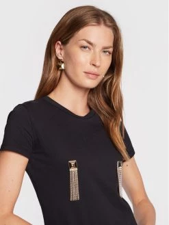 Elisabetta Franchi Γυναίκες T-shirts T-Shirt MA-011-26E2-V190 Μαύρο Slim Fit -Elisabetta Franchi Εκπτώσεις unnamed file 713