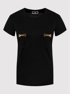 Elisabetta Franchi Γυναίκες T-shirts T-Shirt MA-016-26E2-V160 Μαύρο Regular Fit -Elisabetta Franchi Εκπτώσεις unnamed file 724