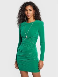 Elisabetta Franchi Γυναίκες Κοκτέιλ Φορέματα Φόρεμα κοκτέιλ AB-313-27E2-V400 Πράσινο Slim Fit