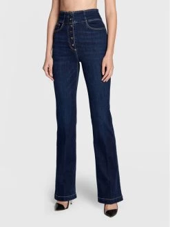 Elisabetta Franchi Γυναίκες Straight Leg Τζιν PJ-62S-26E2-V340 Σκούρο μπλε Flare Fit