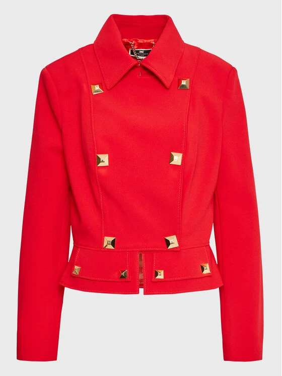 Elisabetta Franchi Γυναίκες Σακάκια & Μπλέιζερ Μπλέιζερ GI-036-26E2-V580 Κόκκινο Regular Fit 6 Elisabetta Franchi Γυναίκες Σακάκια & Μπλέιζερ Μπλέιζερ GI-036-26E2-V580 Κόκκινο Regular Fit - Image 6