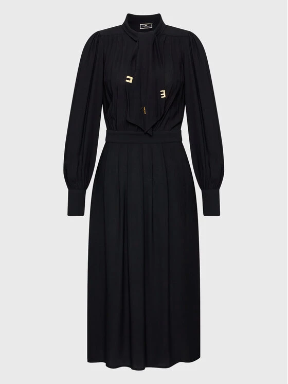 Elisabetta Franchi Γυναίκες Φορέματα σε Στυλ Πουκάμισο & Σεμιζιέ Φόρεμα πουκάμισο AB-162-26E2-V390 Μαύρο Regular Fit 5 Elisabetta Franchi Γυναίκες Φορέματα σε Στυλ Πουκάμισο & Σεμιζιέ Φόρεμα πουκάμισο AB-162-26E2-V390 Μαύρο Regular Fit - Image 5