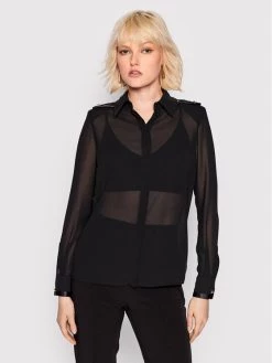 Elisabetta Franchi Γυναίκες Casual Πουκάμισα Πουκάμισο CA-018-26E2-V330 Μαύρο Regular Fit