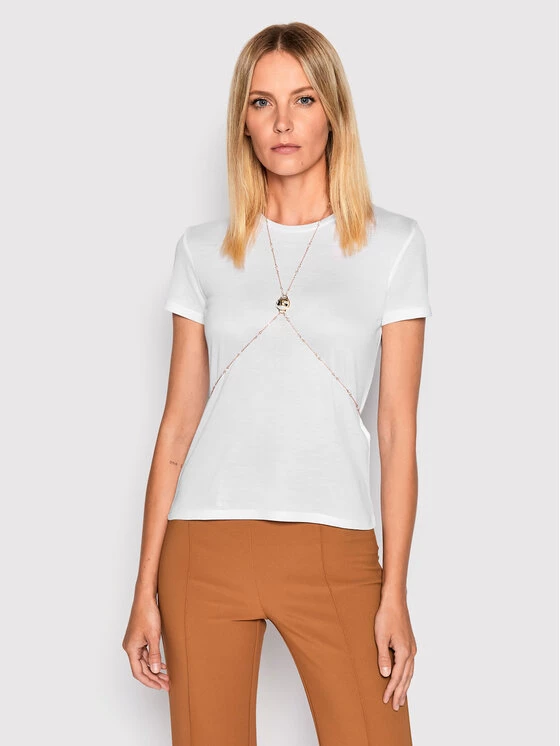 Elisabetta Franchi Γυναίκες T-shirts T-Shirt MA-012-26E2-V180 Λευκό Regular Fit 1 Elisabetta Franchi Γυναίκες T-shirts T-Shirt MA-012-26E2-V180 Λευκό Regular Fit