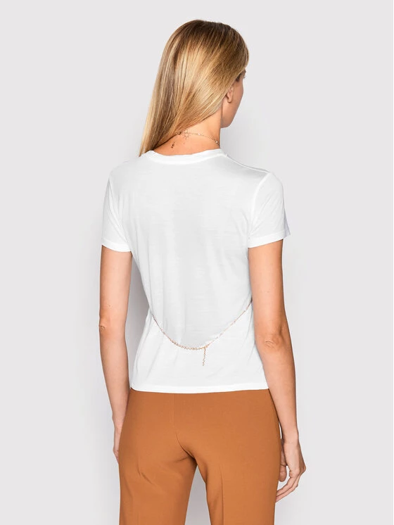 Elisabetta Franchi Γυναίκες T-shirts T-Shirt MA-012-26E2-V180 Λευκό Regular Fit 3 Elisabetta Franchi Γυναίκες T-shirts T-Shirt MA-012-26E2-V180 Λευκό Regular Fit - Image 3