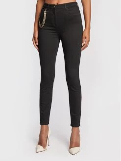 Elisabetta Franchi Γυναίκες Τζιν PJ-58S-26E2-V300 Μαύρο Super Skinny Fit