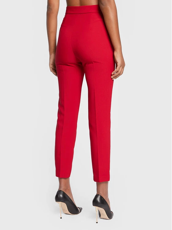 Elisabetta Franchi Γυναίκες Υφασμάτινα Παντελόνια Παντελόνι υφασμάτινο PA-023-26E2-V250 Κόκκινο Slim Fit 3 Elisabetta Franchi Γυναίκες Υφασμάτινα Παντελόνια Παντελόνι υφασμάτινο PA-023-26E2-V250 Κόκκινο Slim Fit - Image 3