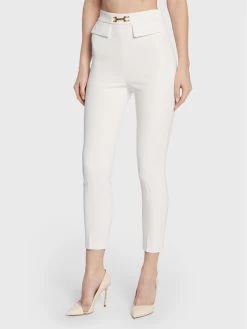 Elisabetta Franchi Γυναίκες Υφασμάτινα Παντελόνια Παντελόνι υφασμάτινο PA-023-26E2-V250 Μπεζ Slim Fit