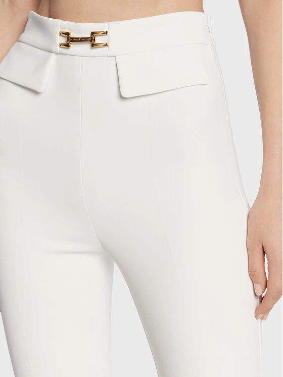 Elisabetta Franchi Γυναίκες Υφασμάτινα Παντελόνια Παντελόνι υφασμάτινο PA-023-26E2-V250 Μπεζ Slim Fit 4 Elisabetta Franchi Γυναίκες Υφασμάτινα Παντελόνια Παντελόνι υφασμάτινο PA-023-26E2-V250 Μπεζ Slim Fit - Image 4