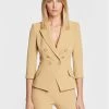 Elisabetta Franchi Γυναίκες Σακάκια & Μπλέιζερ Μπλέιζερ GI-030-26E2-V500 Μπεζ Slim Fit