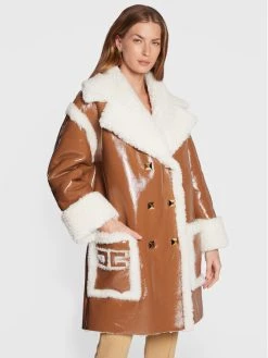 Elisabetta Franchi Γυναίκες Γούνες & Πανωφόρια από προβιά Δέρμα προβάτου CP-41A-26E2-V900 Καφέ Regular Fit