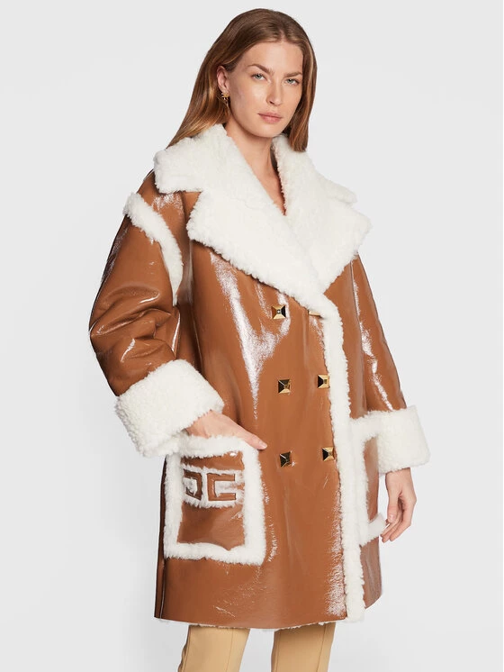 Elisabetta Franchi Γυναίκες Γούνες & Πανωφόρια από προβιά Δέρμα προβάτου CP-41A-26E2-V900 Καφέ Regular Fit 1 Elisabetta Franchi Γυναίκες Γούνες & Πανωφόρια από προβιά Δέρμα προβάτου CP-41A-26E2-V900 Καφέ Regular Fit