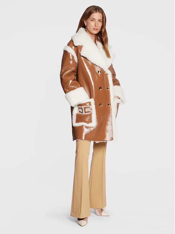 Elisabetta Franchi Γυναίκες Γούνες & Πανωφόρια από προβιά Δέρμα προβάτου CP-41A-26E2-V900 Καφέ Regular Fit 2 Elisabetta Franchi Γυναίκες Γούνες & Πανωφόρια από προβιά Δέρμα προβάτου CP-41A-26E2-V900 Καφέ Regular Fit - Image 2