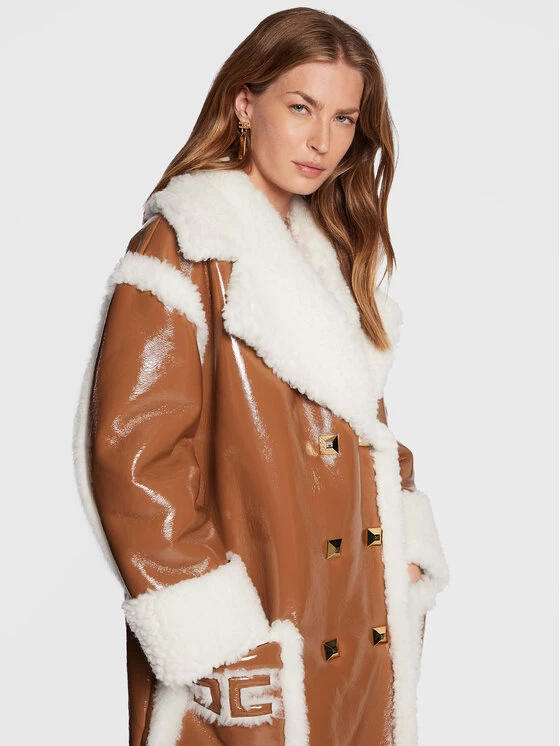 Elisabetta Franchi Γυναίκες Γούνες & Πανωφόρια από προβιά Δέρμα προβάτου CP-41A-26E2-V900 Καφέ Regular Fit 4 Elisabetta Franchi Γυναίκες Γούνες & Πανωφόρια από προβιά Δέρμα προβάτου CP-41A-26E2-V900 Καφέ Regular Fit - Image 4