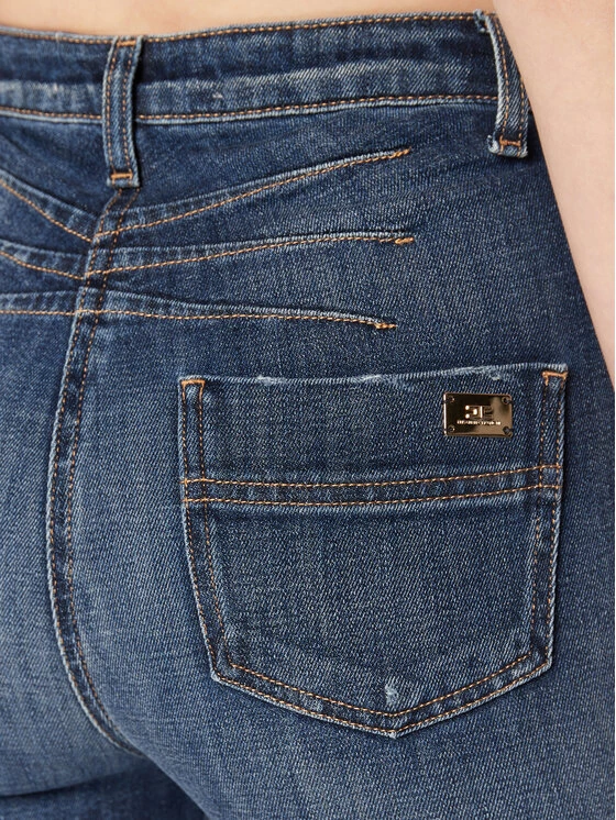 Elisabetta Franchi Γυναίκες Bootcut Τζιν PJ-67I-26E2-V290 Μπλε Slim Fit 4 Elisabetta Franchi Γυναίκες Bootcut Τζιν PJ-67I-26E2-V290 Μπλε Slim Fit - Image 4