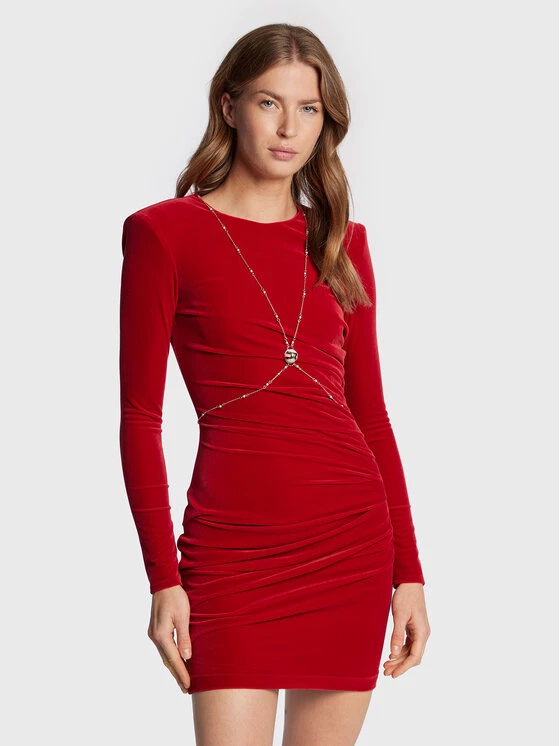 Elisabetta Franchi Γυναίκες Κοκτέιλ Φορέματα Φόρεμα κοκτέιλ AB-313-27E2-V400 Κόκκινο Slim Fit 1 Elisabetta Franchi Γυναίκες Κοκτέιλ Φορέματα Φόρεμα κοκτέιλ AB-313-27E2-V400 Κόκκινο Slim Fit