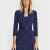 Elisabetta Franchi Γυναίκες Κοκτέιλ Φορέματα Φόρεμα κοκτέιλ AB-187-26E2-V450 Σκούρο μπλε Regular Fit
