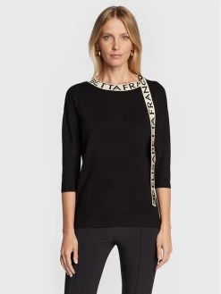 Elisabetta Franchi Γυναίκες Πουλόβερ MK-38S-26E2-V270 Μαύρο Regular Fit