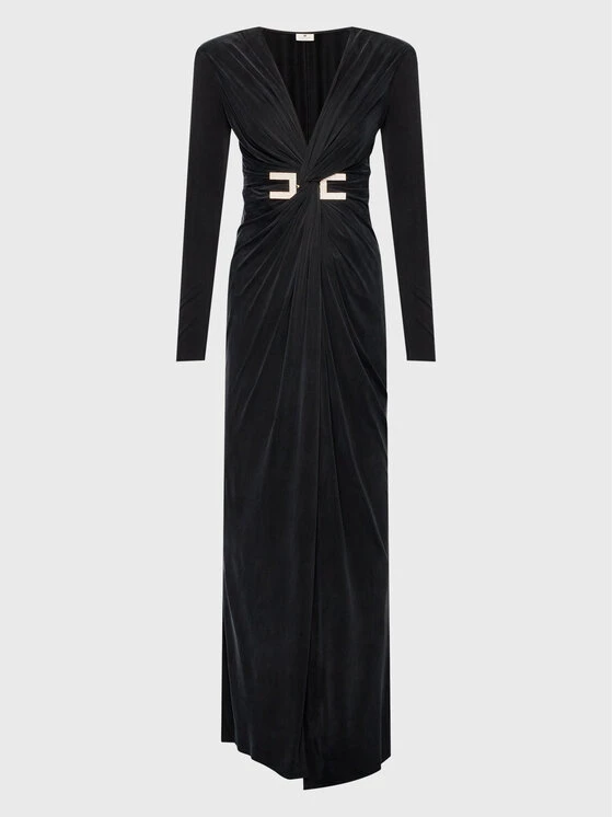 Elisabetta Franchi Γυναίκες Βραδινά Φορέματα Φόρεμα βραδινό AB-237-27E2-V660 Μαύρο Regular Fit 5 Elisabetta Franchi Γυναίκες Βραδινά Φορέματα Φόρεμα βραδινό AB-237-27E2-V660 Μαύρο Regular Fit - Image 5