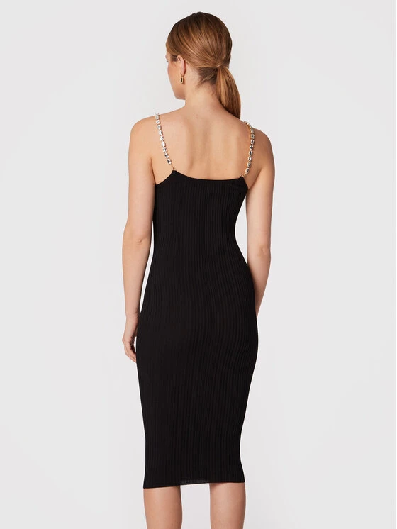 Elisabetta Franchi Γυναίκες Κοκτέιλ Φορέματα Φόρεμα κοκτέιλ AM-78S-27E2-V360 Μαύρο Slim Fit 3 Elisabetta Franchi Γυναίκες Κοκτέιλ Φορέματα Φόρεμα κοκτέιλ AM-78S-27E2-V360 Μαύρο Slim Fit - Image 3