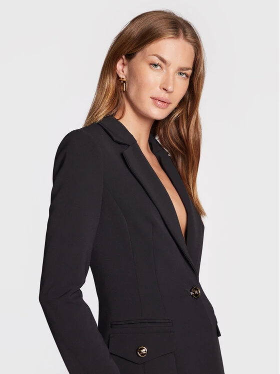 Elisabetta Franchi Γυναίκες Σακάκια & Μπλέιζερ Μπλέιζερ GI-043-26E2-V450 Μαύρο Slim Fit 4 Elisabetta Franchi Γυναίκες Σακάκια & Μπλέιζερ Μπλέιζερ GI-043-26E2-V450 Μαύρο Slim Fit - Image 4