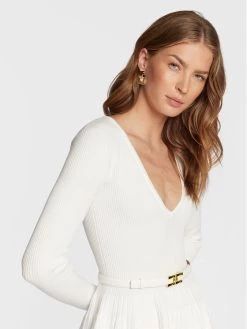 Elisabetta Franchi Γυναίκες Κοκτέιλ Φορέματα Φόρεμα υφασμάτινο AM-90T-26E2-V600 Λευκό Regular Fit -Elisabetta Franchi Εκπτώσεις unnamed file 899