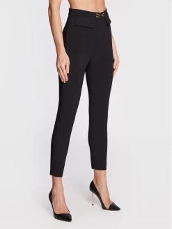 Elisabetta Franchi Γυναίκες Υφασμάτινα Παντελόνια Παντελόνι υφασμάτινο PA-023-26E2-V250 Μαύρο Slim Fit