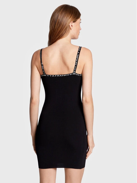 Elisabetta Franchi Γυναίκες Καθημερινά Φορέματα Φόρεμα καθημερινό AM-36B-26E2-V250 Μαύρο Slim Fit 3 Elisabetta Franchi Γυναίκες Καθημερινά Φορέματα Φόρεμα καθημερινό AM-36B-26E2-V250 Μαύρο Slim Fit - Image 3