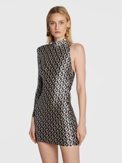 Elisabetta Franchi Γυναίκες Κοκτέιλ Φορέματα Φόρεμα κοκτέιλ AB-209-26E2-V340 Μαύρο Slim Fit