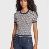 Elisabetta Franchi Γυναίκες T-shirts T-Shirt MK-77Q-26E2-V260 Σκούρο μπλε Slim Fit