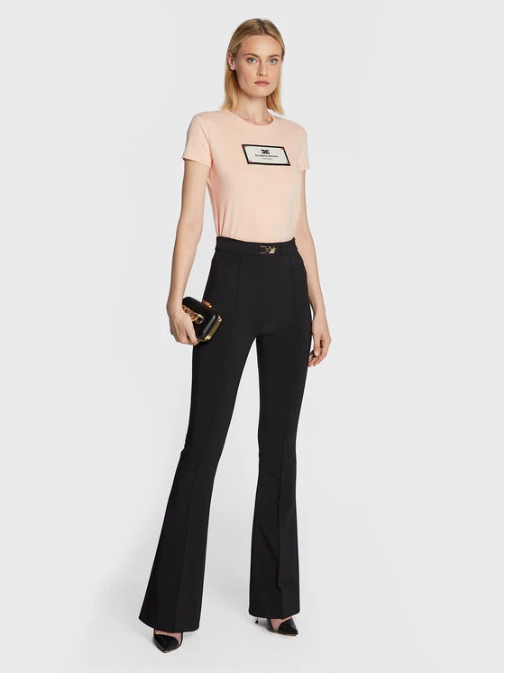 Elisabetta Franchi Γυναίκες T-shirts T-Shirt MA-005-36E2-V130 Ροζ Regular Fit 2 Elisabetta Franchi Γυναίκες T-shirts T-Shirt MA-005-36E2-V130 Ροζ Regular Fit - Image 2