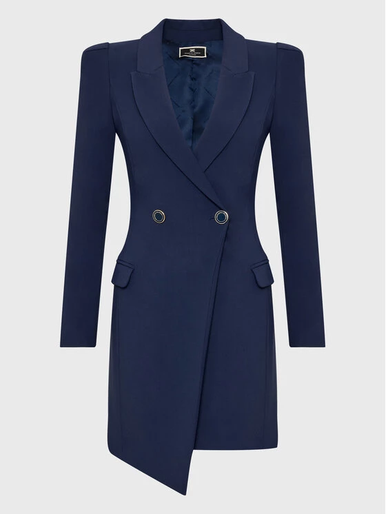 Elisabetta Franchi Γυναίκες Κοκτέιλ Φορέματα Φόρεμα κοκτέιλ AB-161-26E2-V460 Σκούρο μπλε Slim Fit 5 Elisabetta Franchi Γυναίκες Κοκτέιλ Φορέματα Φόρεμα κοκτέιλ AB-161-26E2-V460 Σκούρο μπλε Slim Fit - Image 5