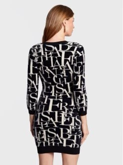 Elisabetta Franchi Γυναίκες Πλεκτά Φορέματα Φόρεμα υφασμάτινο AM-60Q-26E2-V390 Μαύρο Slim Fit -Elisabetta Franchi Εκπτώσεις unnamed file 956