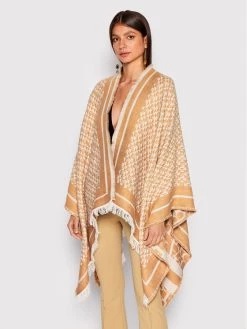 Elisabetta Franchi Γυναίκες Ζακέτες Πόντσο MT-02F-26E2-V270 Μπεζ Regular Fit